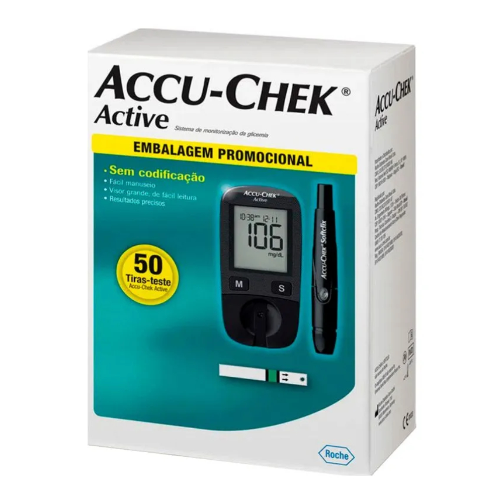 KIT ACCU CHEK ACTIVE 50 TIRAS