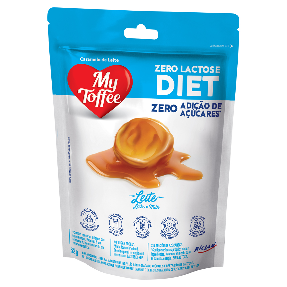 BALA MY TOFFEE DIET ZERO LAC LEITE 52G