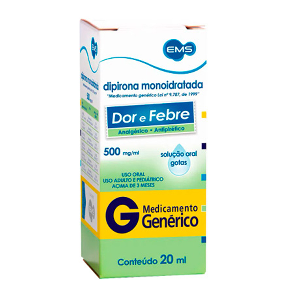 G DIPIRONA 500MG/ML GTS 20ML EMS