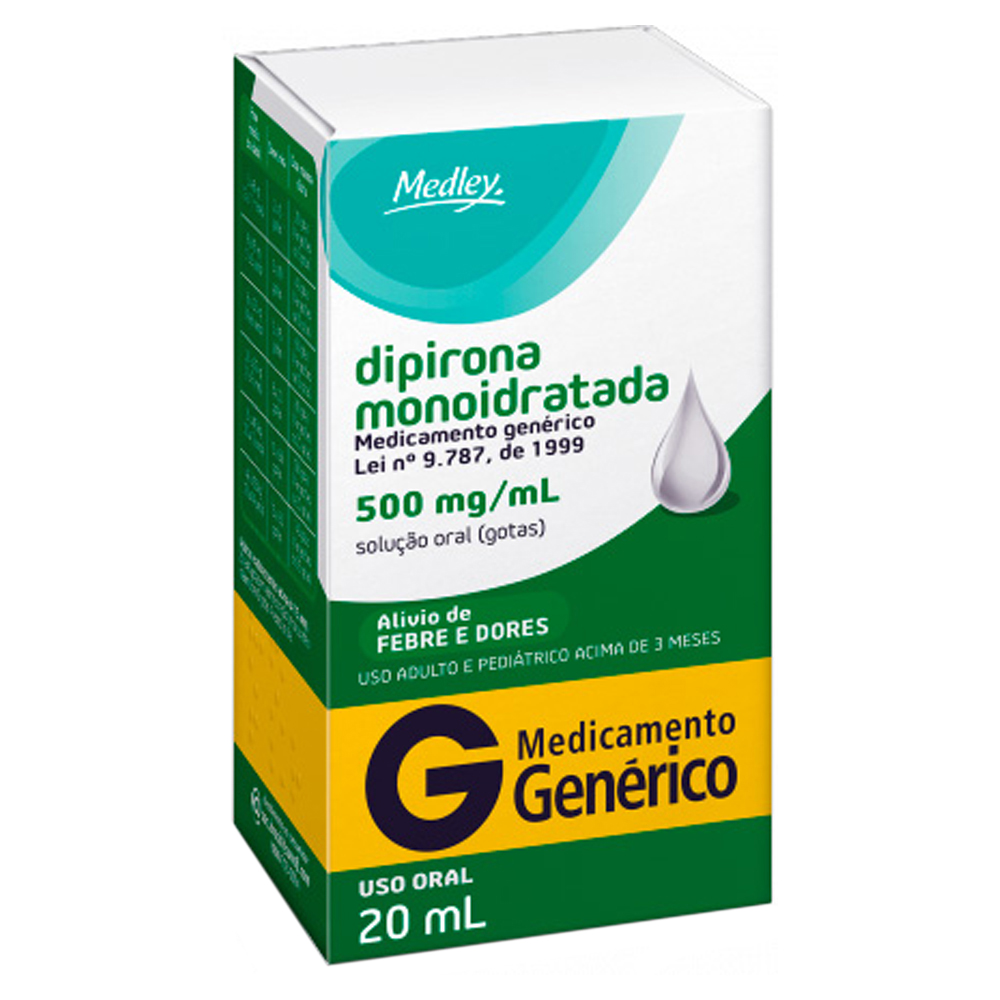 G DIPIRONA SODICA 500MG 20ML MEDLEY